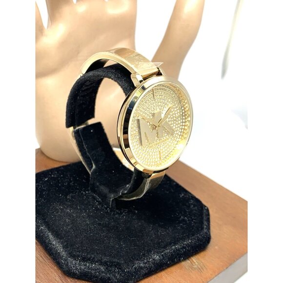 Michael Kors Women's Watch MK4469 Gemmed Bangle Quartz Gold Stainless Steel 38mm - Picture 13 of 13